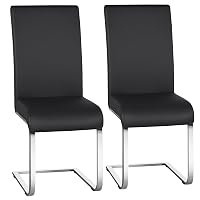 Yaheetech 2 Sedie da Pranzo Imbottite, Seduta 10cm Gambe Metallo a Forma U