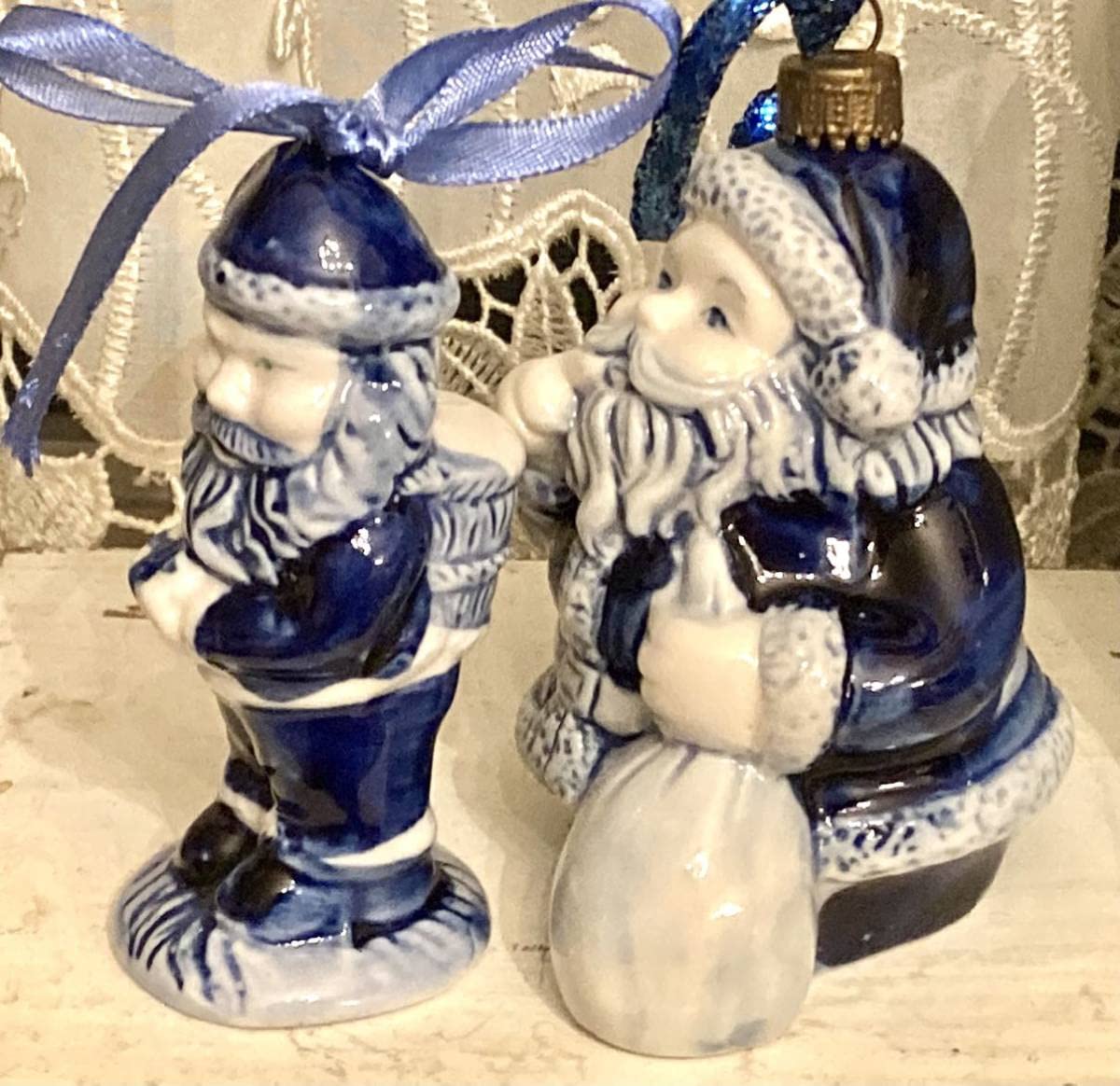 Amazon | オランダ デルフト焼き 2点 サンタクロース クリスマス