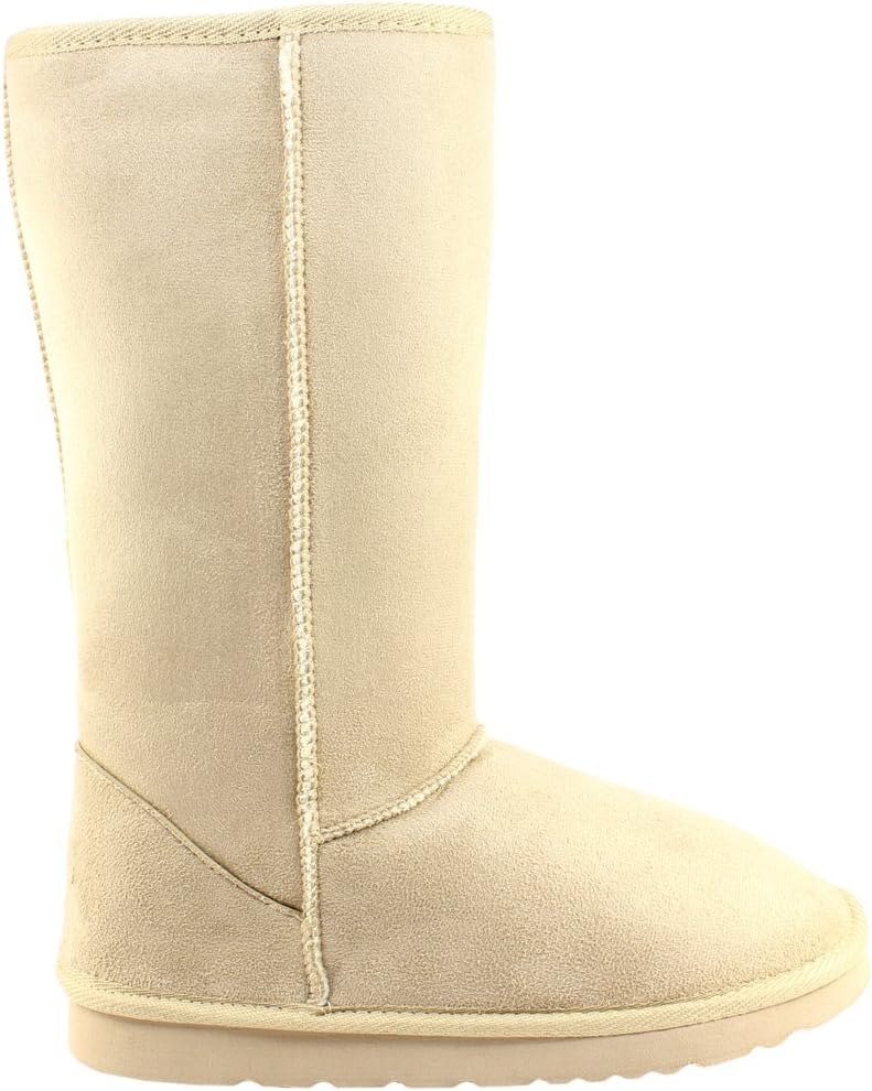 New Womens Black Snugg Tall Fur Classic Sheepskin Style Boots Sz 7