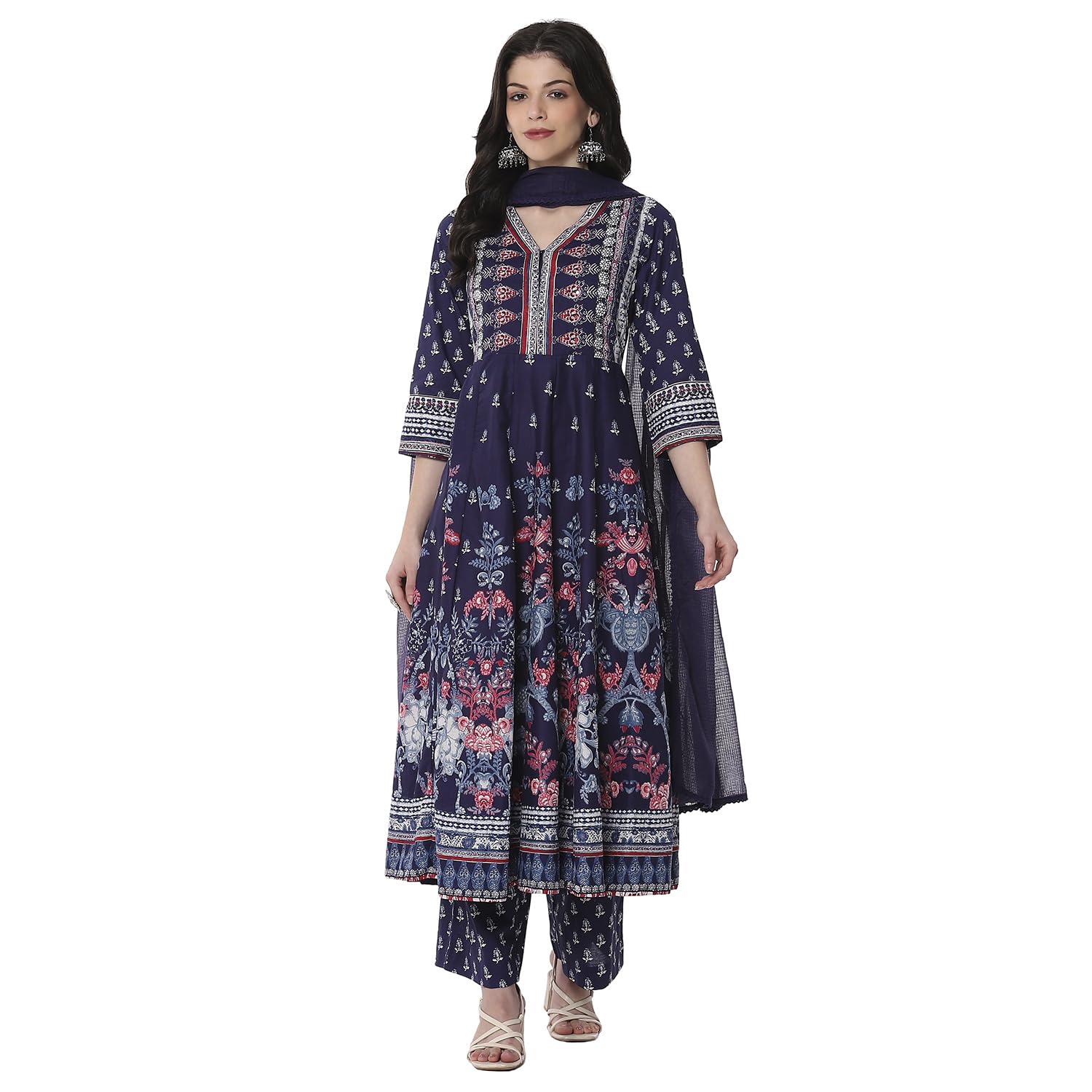 biba Women's Cotton Kurta, Bottom, Dupatta-picture-52