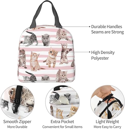 Miniatura 9 de Lonchera aislada para mujer, reutilizable, con bolsillo, para el trabajo, picnic, viajes, mariposa, galaxia