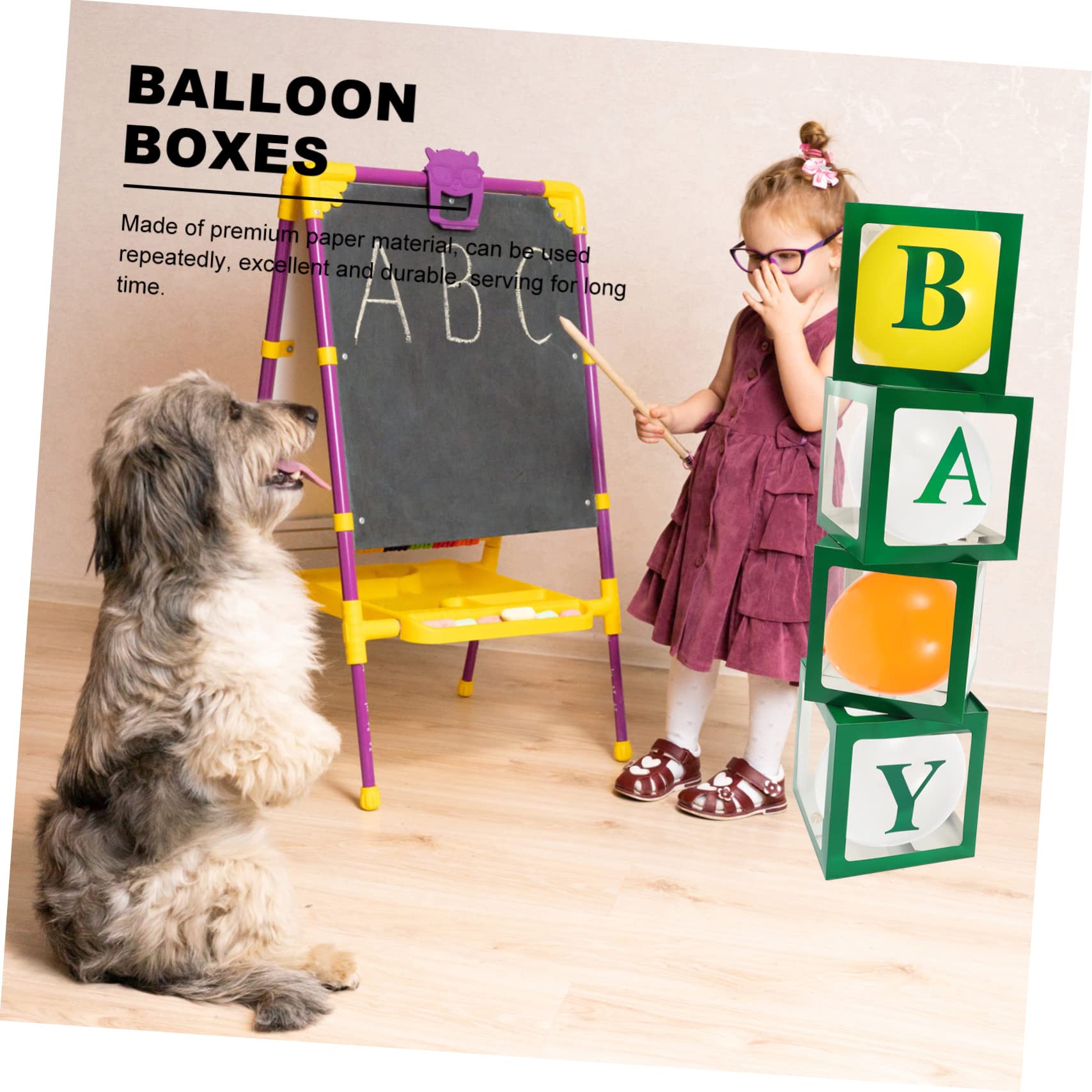 Scatole per Palloncini in Carta Verde per Gender Reveal
