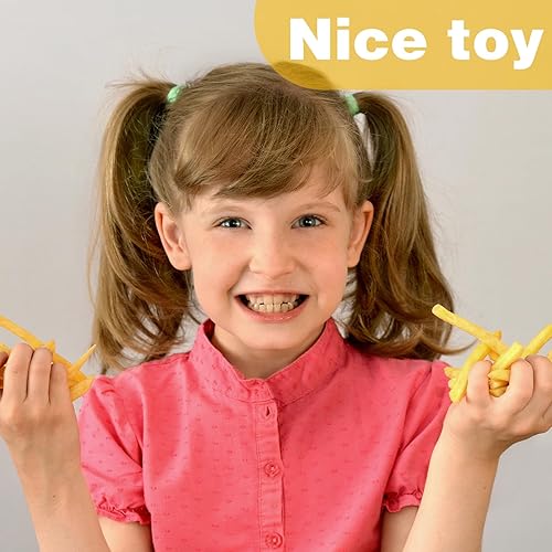 Miniatura 5 de Zhanmai 50 piezas de papas fritas falsas simulación de alimentos falsos comida francesa artificial de papas fritas PVC papas fritas decoración de