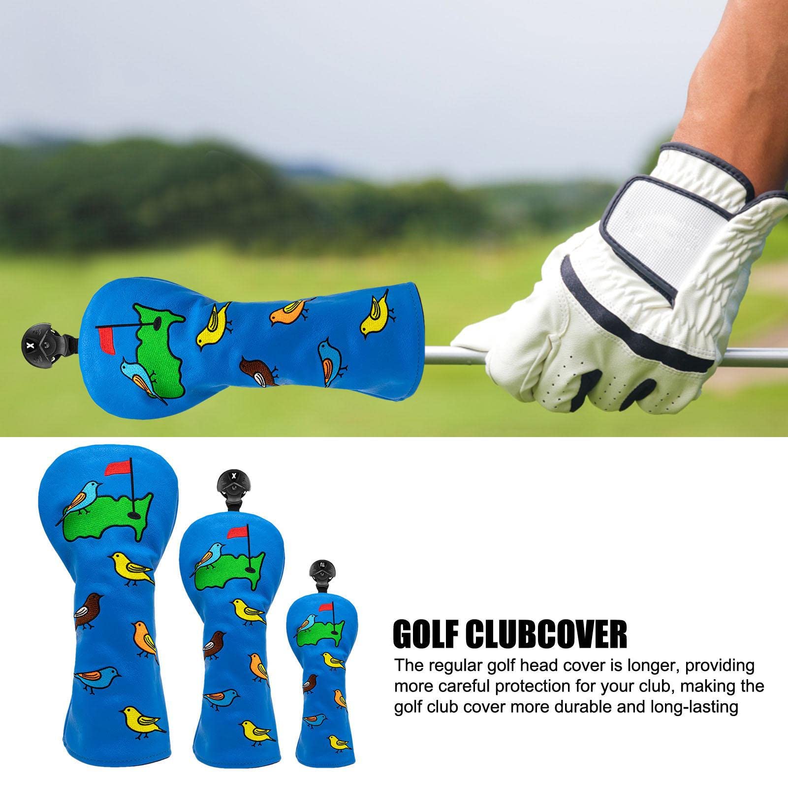 Protector de cabeza para palo de golf | Diseño de fundas para palos de golf | Grueso 3 piezas elástico Golf Hierro Headcover Headcover Headcover para todas las marcas