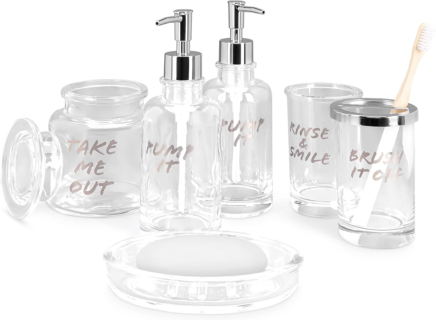 Real Simple Matching Bathroom Accessories Sets Soap Dispenser