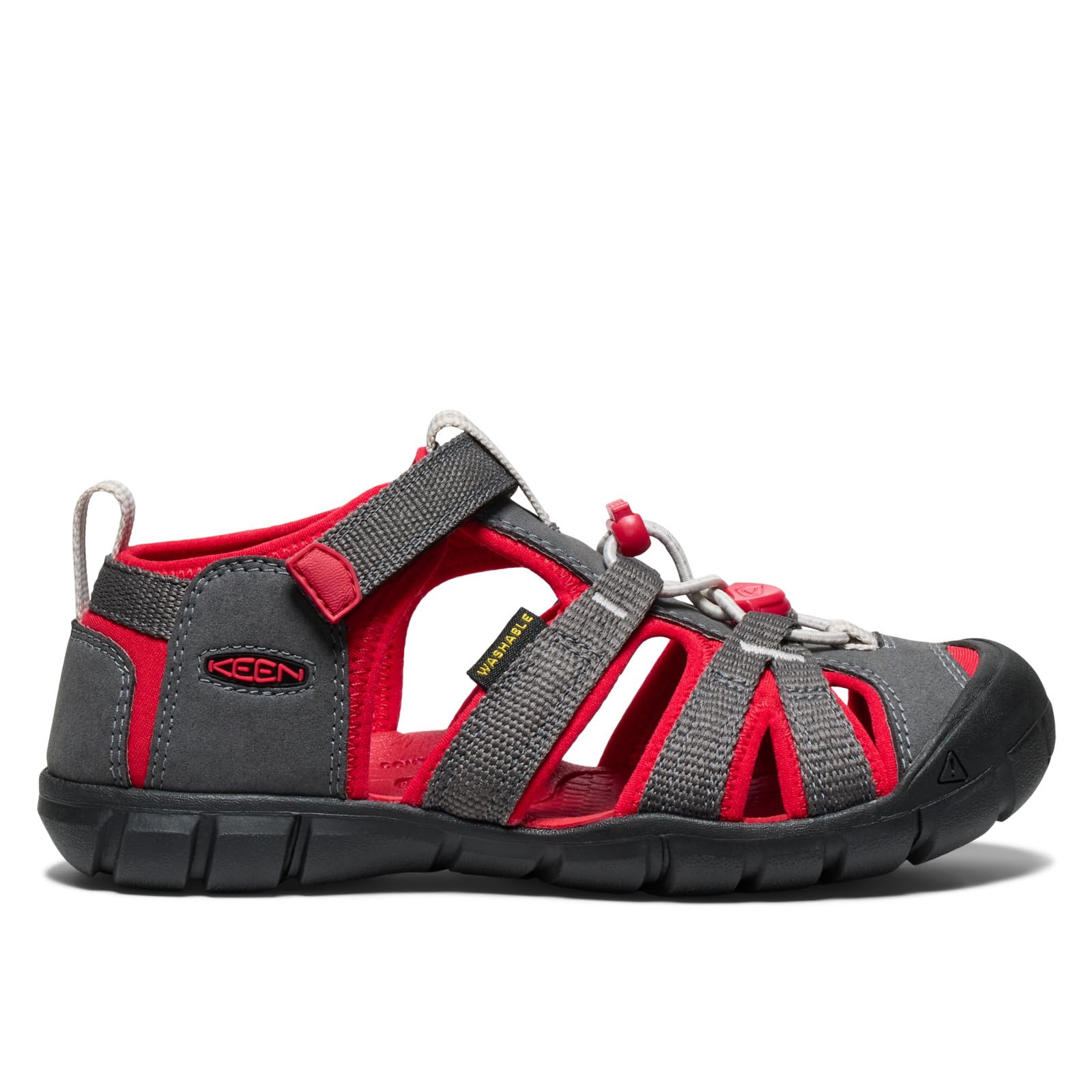 KEEN Seacamp 2 CNX sandały unisex dla dzieci i młodzieży, Szary magnes czerwony dywan, 37 EU