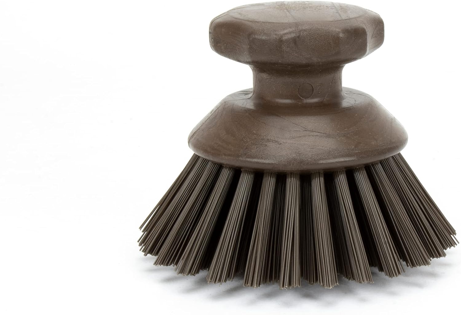 SPARTA 42395EC01 Plastic Scrubber Brush, Round Brush, Dish Scrub Brush With Color Coded For Cleaning, Kitchen, Bathroom, Bathtub, Dishes, Sink, 5 X 5 X 4 Inches, Brown, (Pack of 6)
