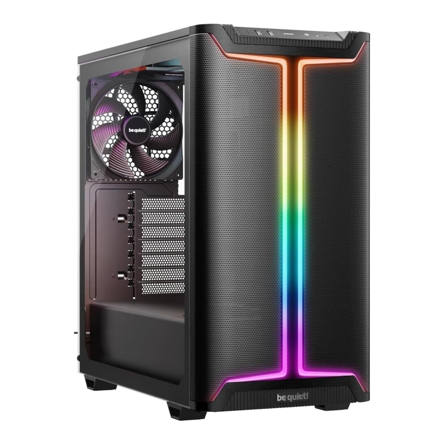 be quiet! Pure Base 501 DX Black case per PC, pannello frontale e superiore con elevato airflow, prestazioni elevate, 3 ventole Pure Wings 3 140mm PWM, straordinaria pressione statica, design dinamico