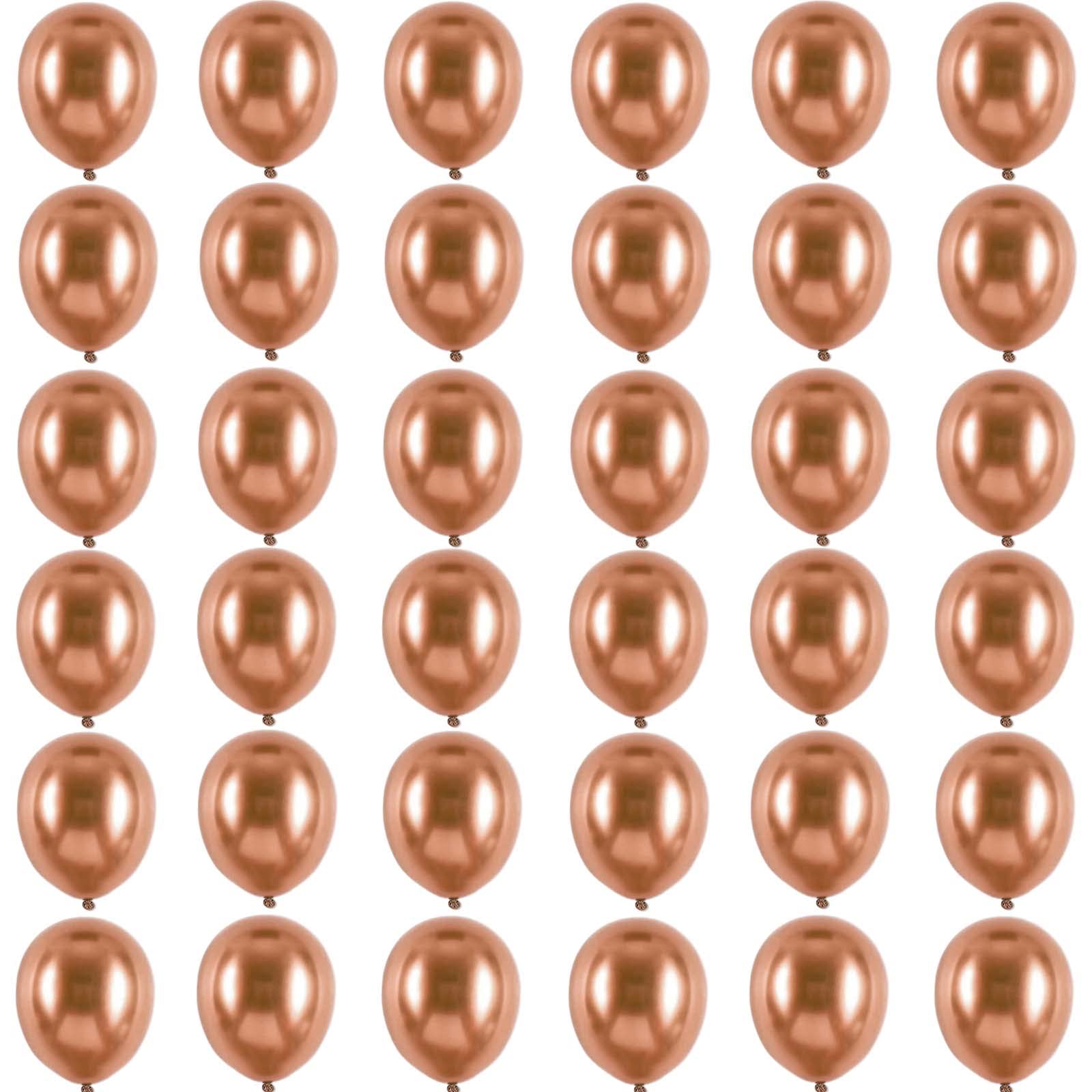 Kleine Luftballons Metallic Roségold 5 Zoll für Party Glänzende,36Stück Mini Metallisches Chrom Roségold Latex Luftballons Helium Ballons für Geburtstag,Hochzeit,Babyparty Graduierung Weihnachts Dekor