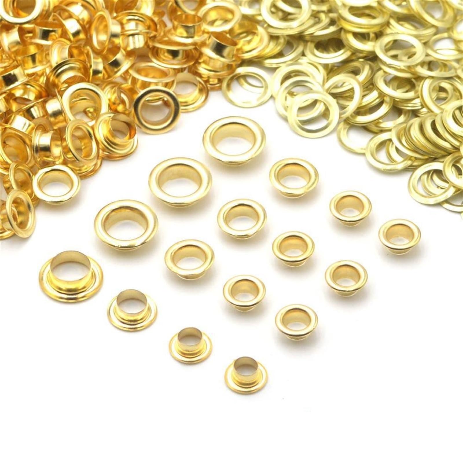 QUARKZMAN 100 stuks ingestanste ringen, 1/4 inch (6 mm