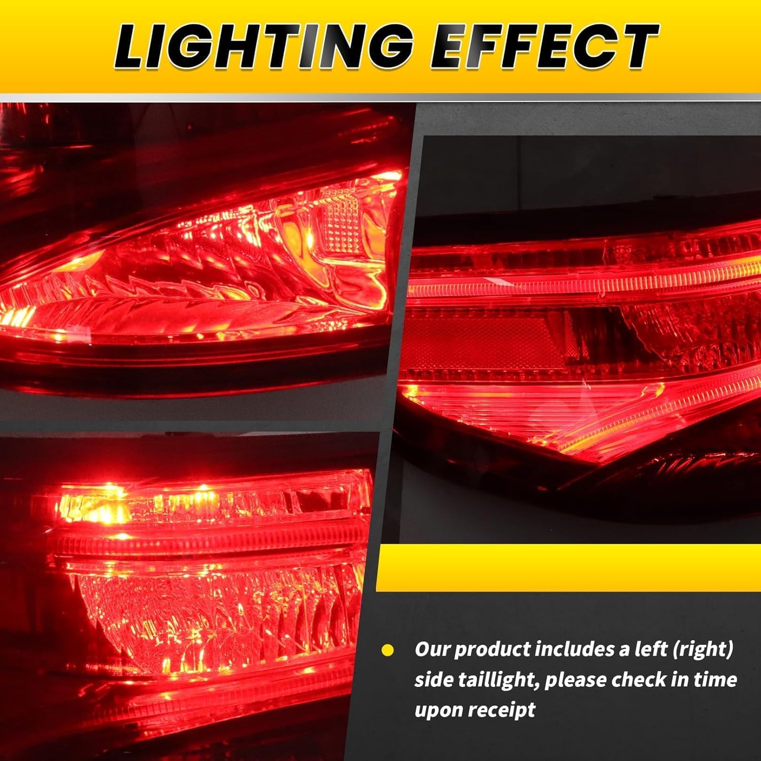 Left Tail Light Assembly Compatible with MDX 2014-2020 Driver Side Rear Tail Lamp Brake Light 33550TZ5A02 AC2804103 (Left)