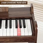 Kids Piano Keyboard, 37 Keys Wooden Digital Piano with Stool and Music Stand, Educational Musical Instrument Toy, Christmas Birthday Gifts for Girls and Boys Over