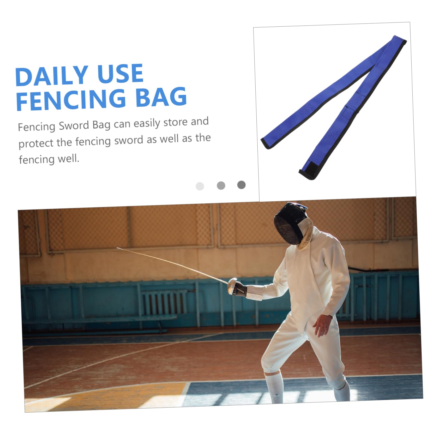 CORHAD Fencing Bag Canvas Material Fencing Sword Storage Portable Reusable Comfortable Fencing Pouch
