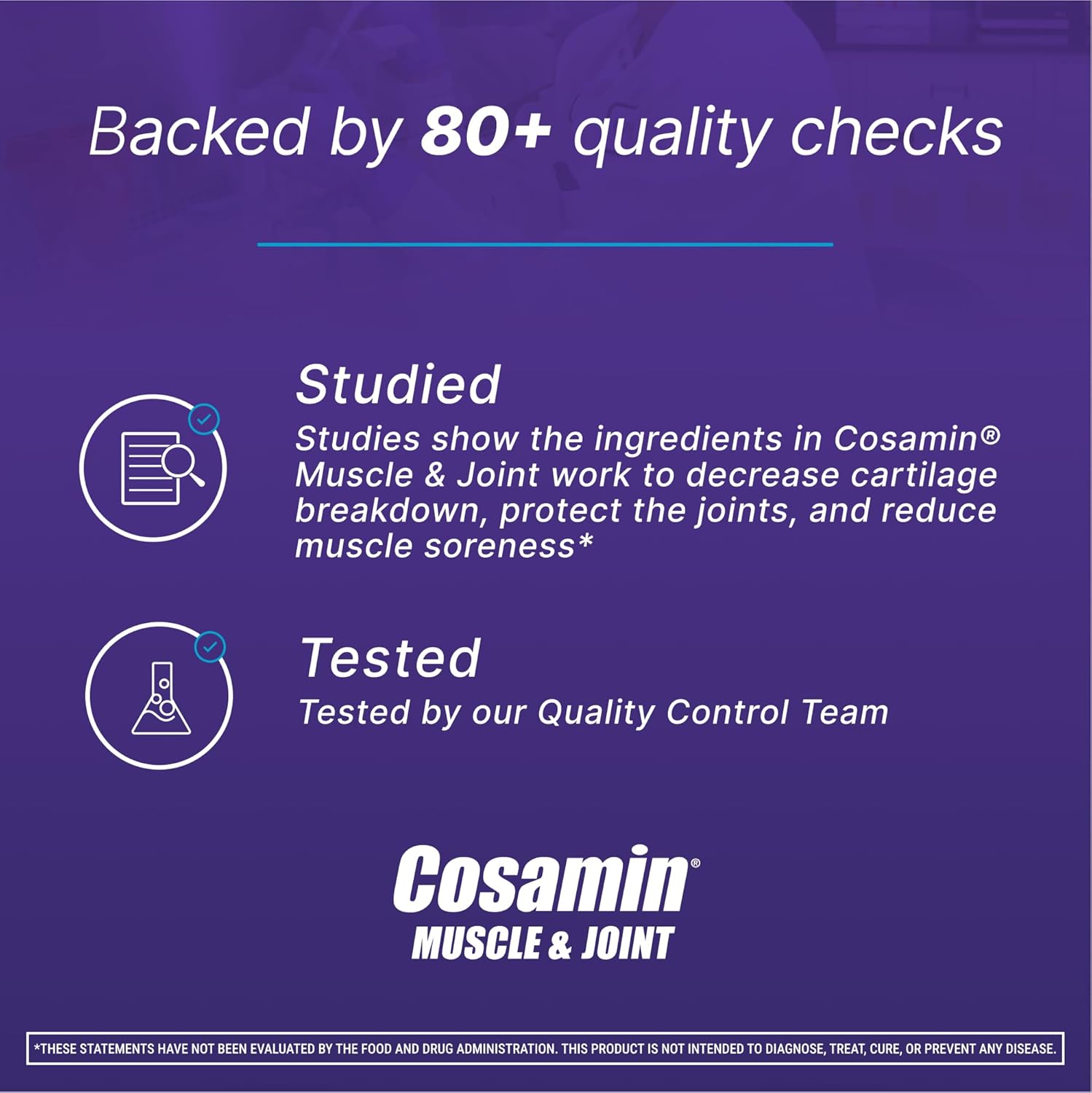 Cosamin Nutramax Muscle & Joint, Works to Decrease Cartilage Breakdown, Joint Health Supplement, Adult Men and Women Joint Health, 74 Capsules - Image 4