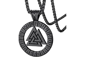 Sturdy Stainless Steel Viking Medallion Necklace for Men