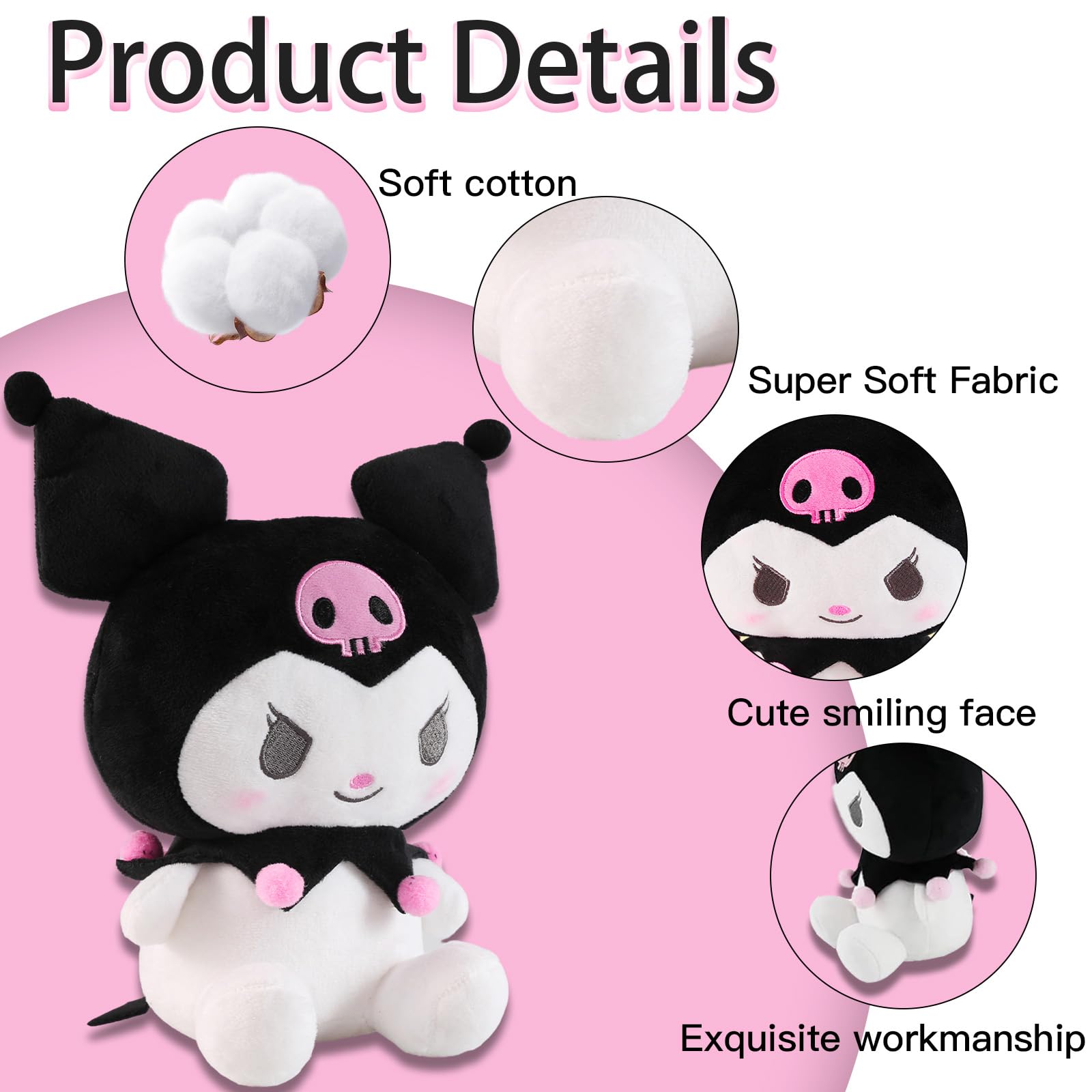 Ainvliya Kur-mi Plush Toy 25cm, Cartoon Stuffed Animals, Kawaii Soft Toy, Cute Plush Doll - Image 4