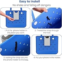 Vista 7 de OUTXE Soporte de teléfono de silicona para bolsa Bogg, accesorio de dijes porta estuches de teléfono compatible con todas las bolsas Bogg, soporte