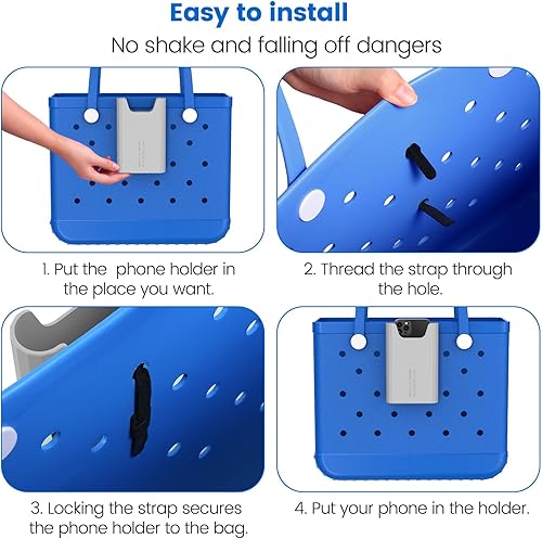 Miniatura 7 de OUTXE Soporte de teléfono de silicona para bolsa Bogg, accesorio compatible con todas las bolsas Bogg, soporte para teléfonos celulares para bolsa