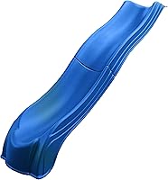 Swing-N-Slide Olympus Wave Slide for 5' Decks - 2-Piece Blue Plastic Playground Slide, 250 lb Capacity