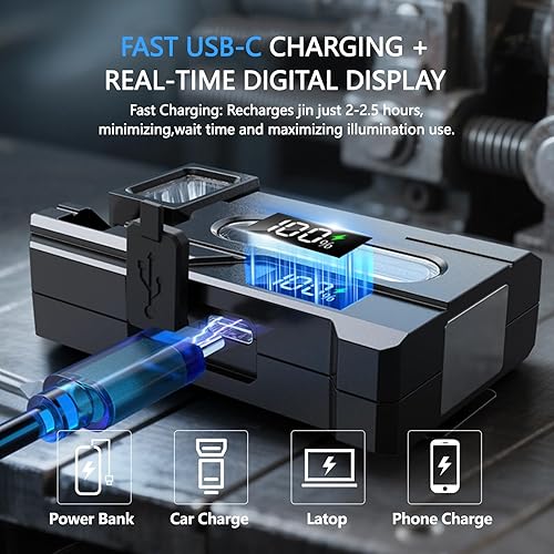 Miniatura 8 de LETOUR Linterna EDC recargable G11, potentes linternas RGB, mini linternas planas portátiles, IP68 impermeable multimodo magnético pequeño llavero