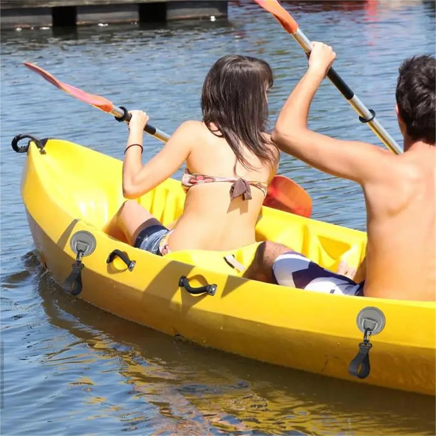 Kayak Paddle Clips 12sets Patch and Rope Hanger Quick Fixing Stable Marine Fixed Buckle Boat Rigging Supplies for Canoe Raft