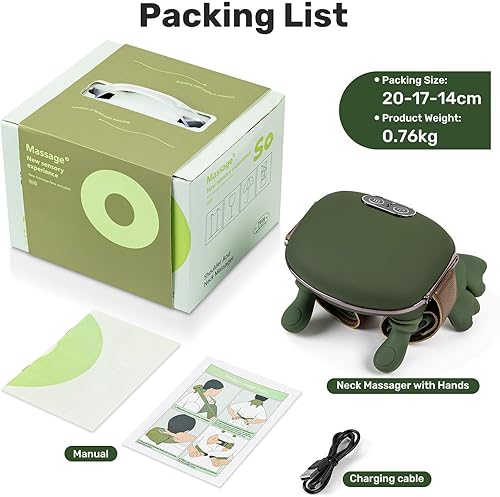 Miniatura 7 de Bionic - Masajeador térmico maestro, masaje eléctrico Shiatsu de tejido para hombros, masaje de cuello con amasado 4D, diseño ergonómico similar a