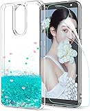 LeYi Funda LG K40 Silicona Purpurina Carcasa con HD Protectores de Pantalla, Transparente Cristal Bumper Telefono Gel TPU Fundas Case Cover para Movil LG K40 ZX Verde LeYi Funda LG K40 Silicona Purpurina Carcasa con HD Protectores de Pantalla, Transparente Cristal Bumper Telefono Gel TPU Fundas Case Cover para Movil LG K40 ZX Verde