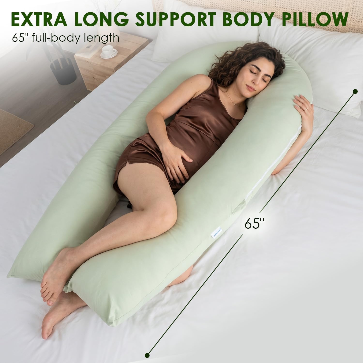  Extra Long Body Pillow, Cooling Pregnancy Pillows for Sleeping thumbnail