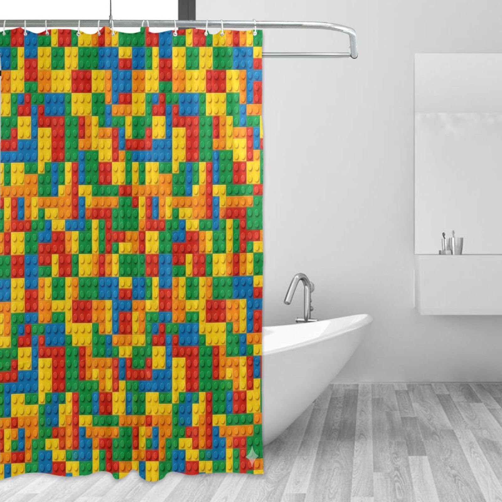 Rideau de douche résistant lavable en machine pour une salle de bain propre