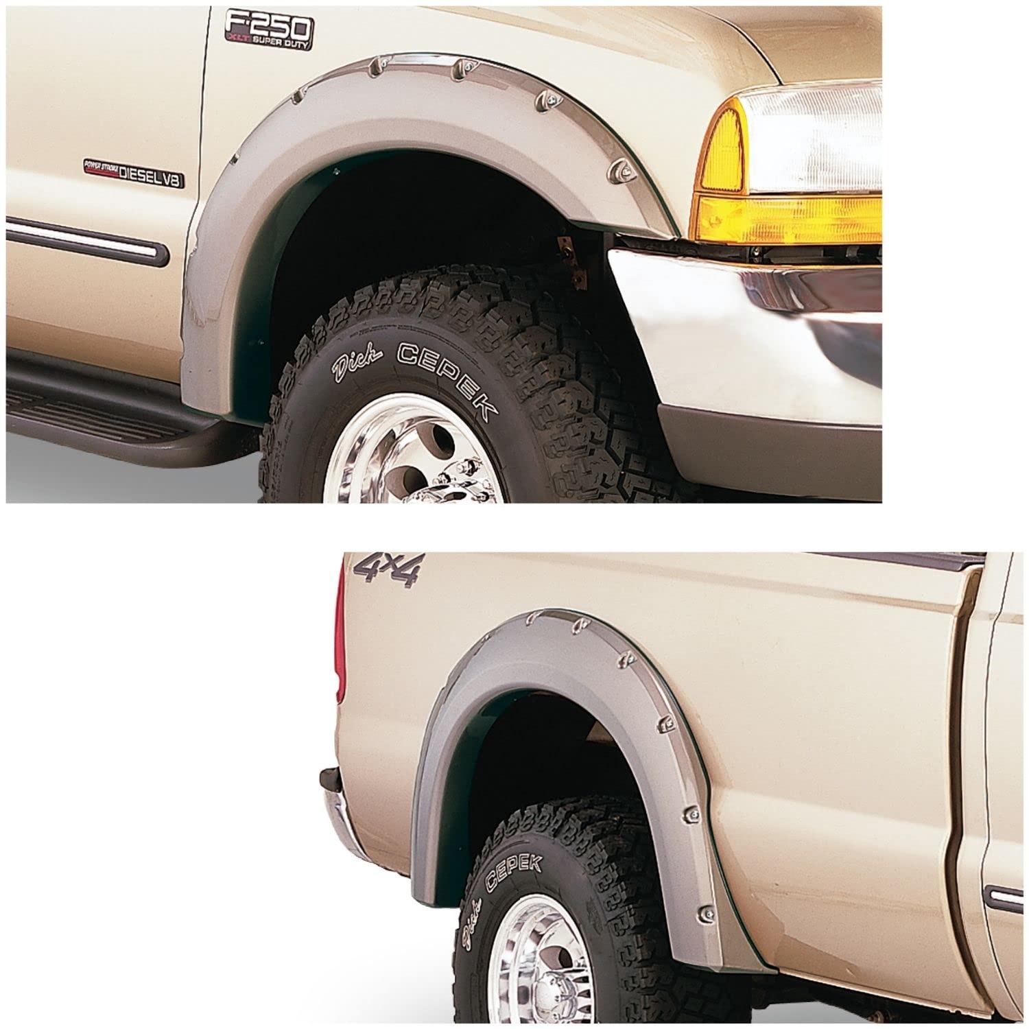 Bushwacker Fender Flares,Chevy/GMC (198294) S10/S15/Jimmy/Blazer Front Pair(CutOut