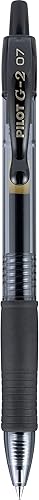 Pilot - Bolígrafos en gel G2, con punta rodante, recargables y retráctiles de alta calidad, punta fina, tinta negra, una unidad (31026)