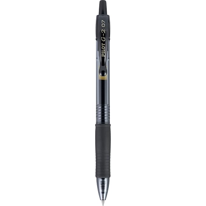 Pilot G2 Retractable Premium Gel Ink Roller Ball Pen, Fine Point, Single Pen, Black Ink (31026)