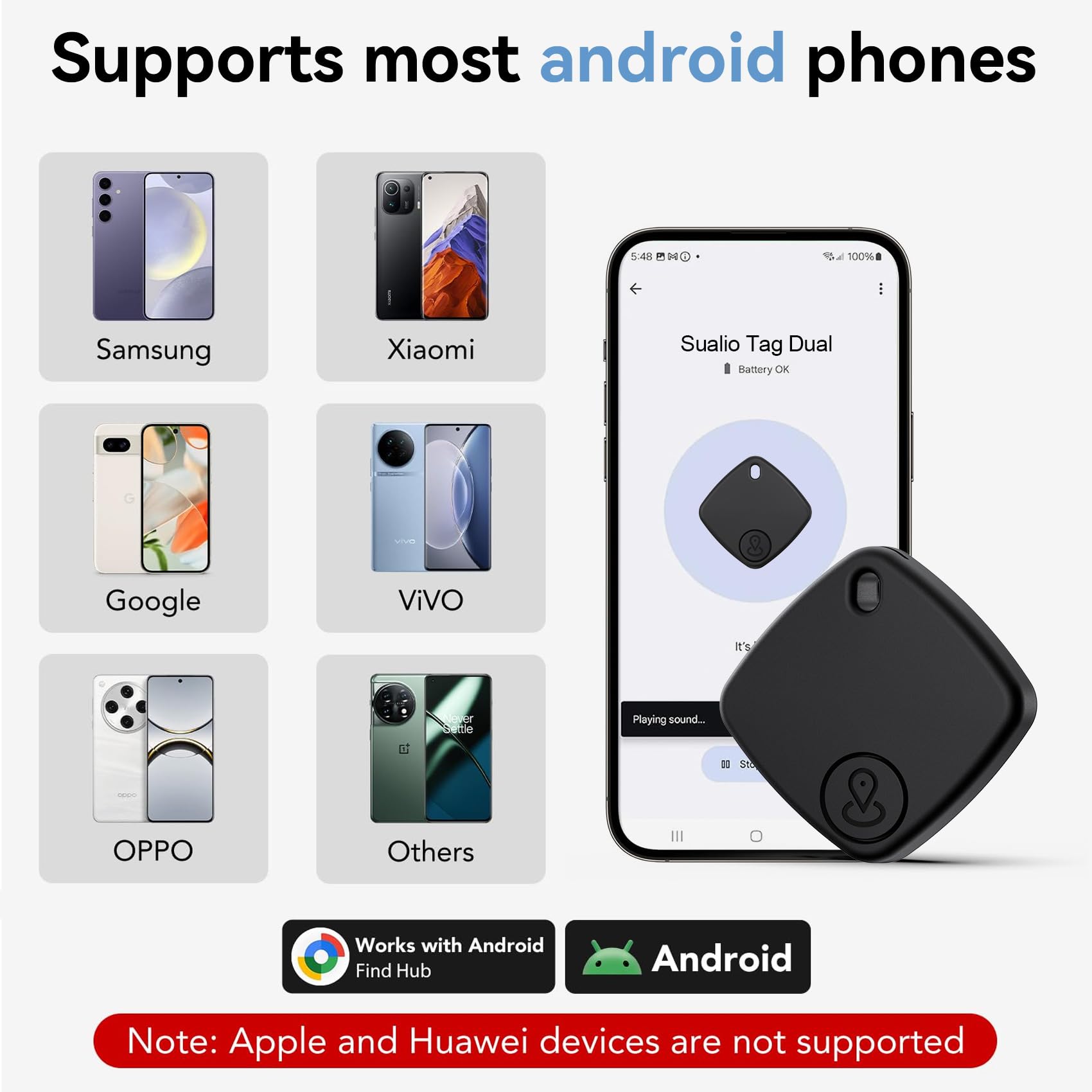 Smart Tracker Bluetooth 4 Pezzi IP67 Impermeabile Compatibile con Google Find Hub per Chiavi Bagagli Valigie (nero)