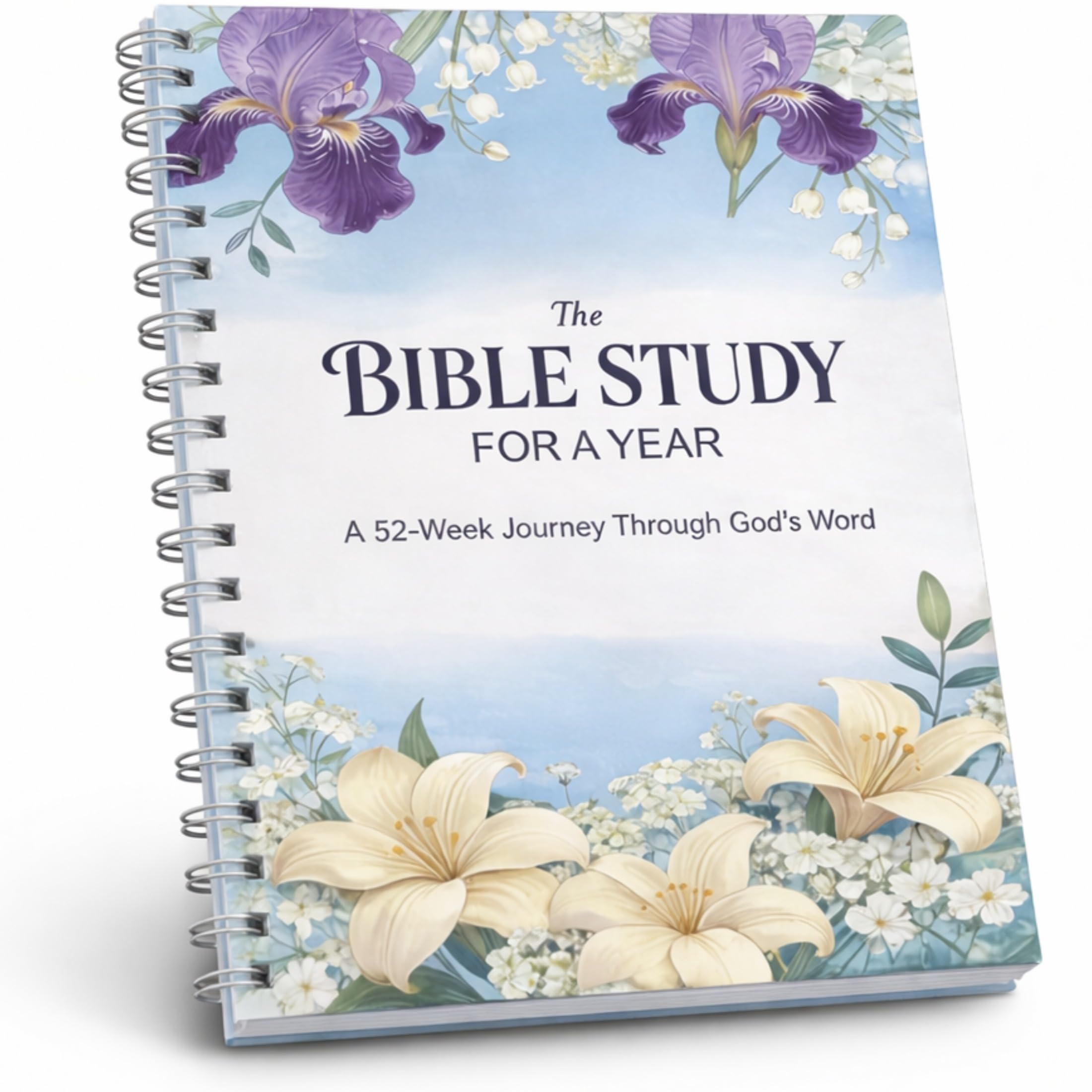 Diario de estudio bíblico: mantente constante en solo 10 minutos a la semana, escritura guiada de 52 semanas, cuaderno de oración y reflexión, fácil y apto para principiantes, regalo devocional