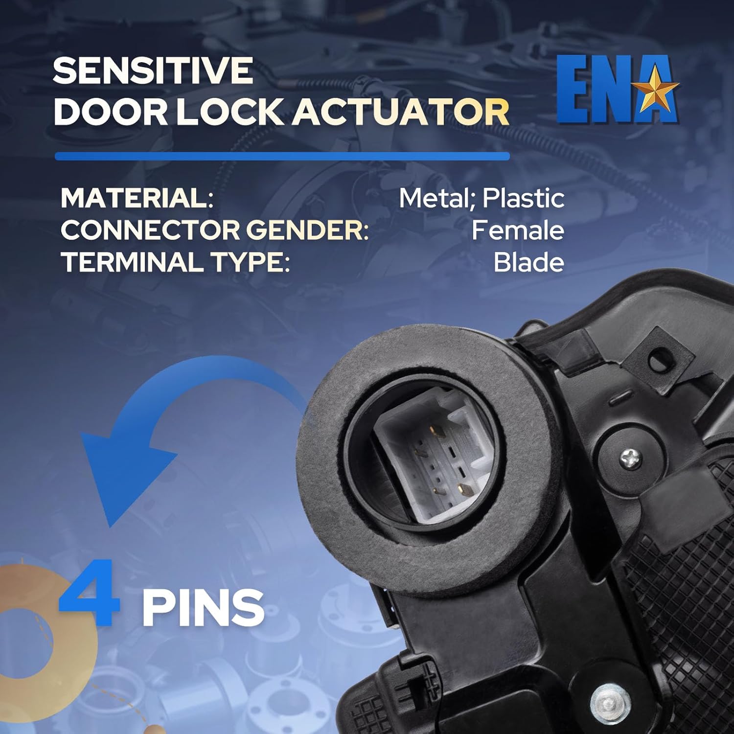 ENA Passenger Side Rear Right Power Door Lock Latch Actuator Compatible with Toyota Camry Corolla Lexus ES350 Scion xB 2007 2008 2009 2010 2011 Replacement for 6905006100 6905033120 931404 DLA700