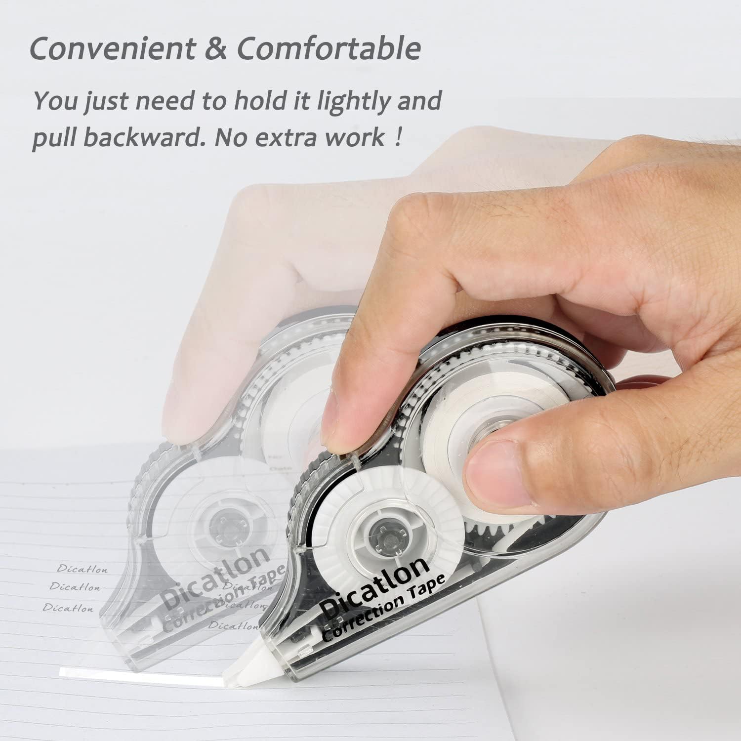 Dicatlon Correction Tape,White Out Correction Tape,Easy To Use Applicator for Instant Corrections,10-pack,very suitable for students,office workers,5mm x 8m : Office Products