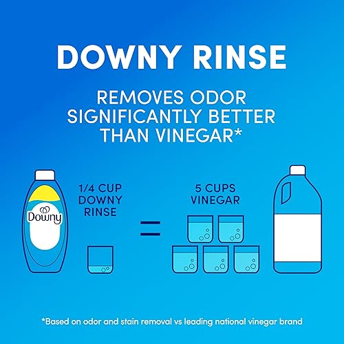 Miniatura 9 de Downy Rinse - Removedor de olores de lavandería, aroma de algodón fresco, suavizante de tela y enjuague para eliminar olores de lavandería, combate