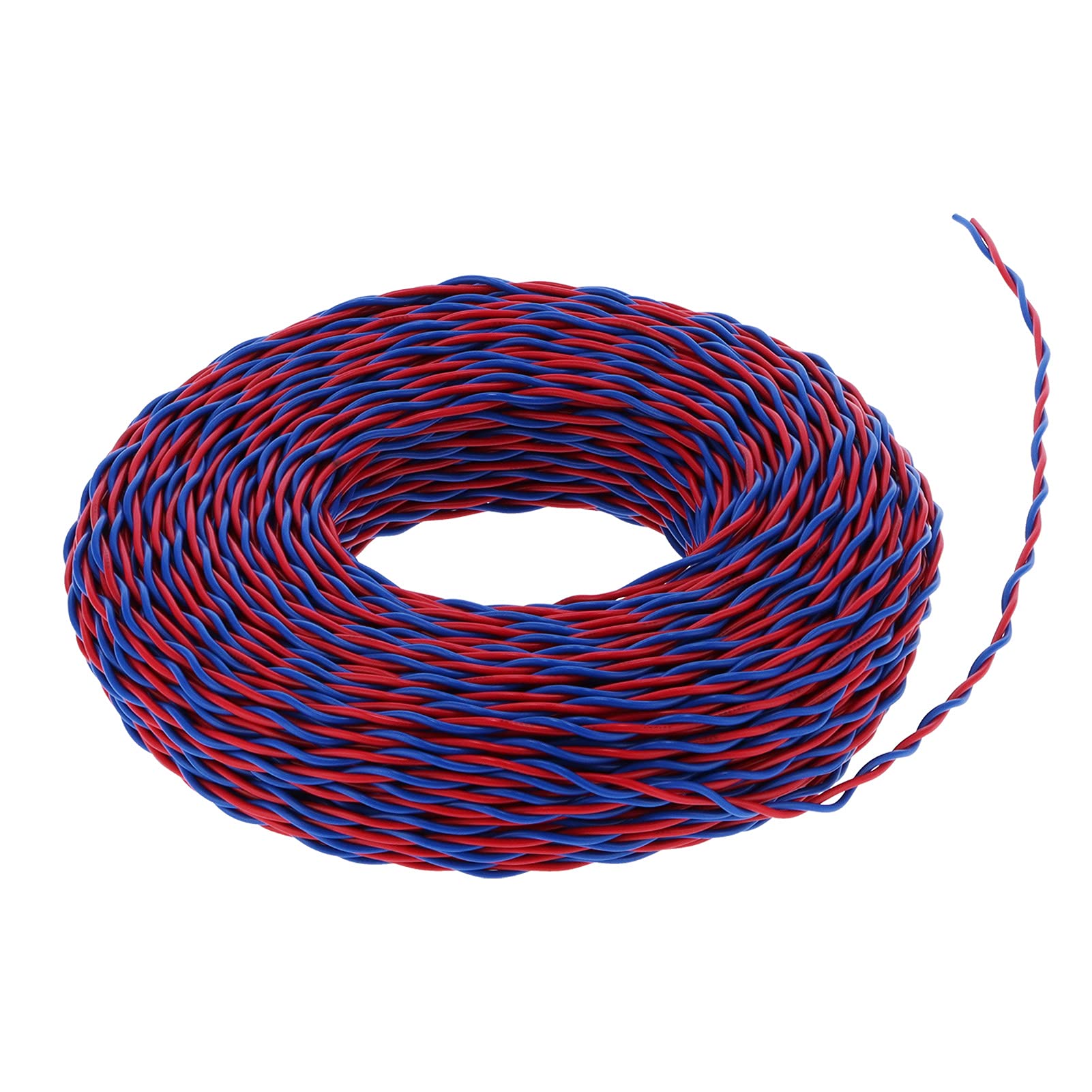 Ausla RVS 2 X 1 Przewód Elektryczny Kabel Izolowany Drut Miedziany 100 M 328,1 Stopy PVC Czerwony Niebieski 56 Gauge AC300V Elastyczny Przewód Przyłączeniowy do Małych Narzędzi Sprzęt AGD Okablowanie