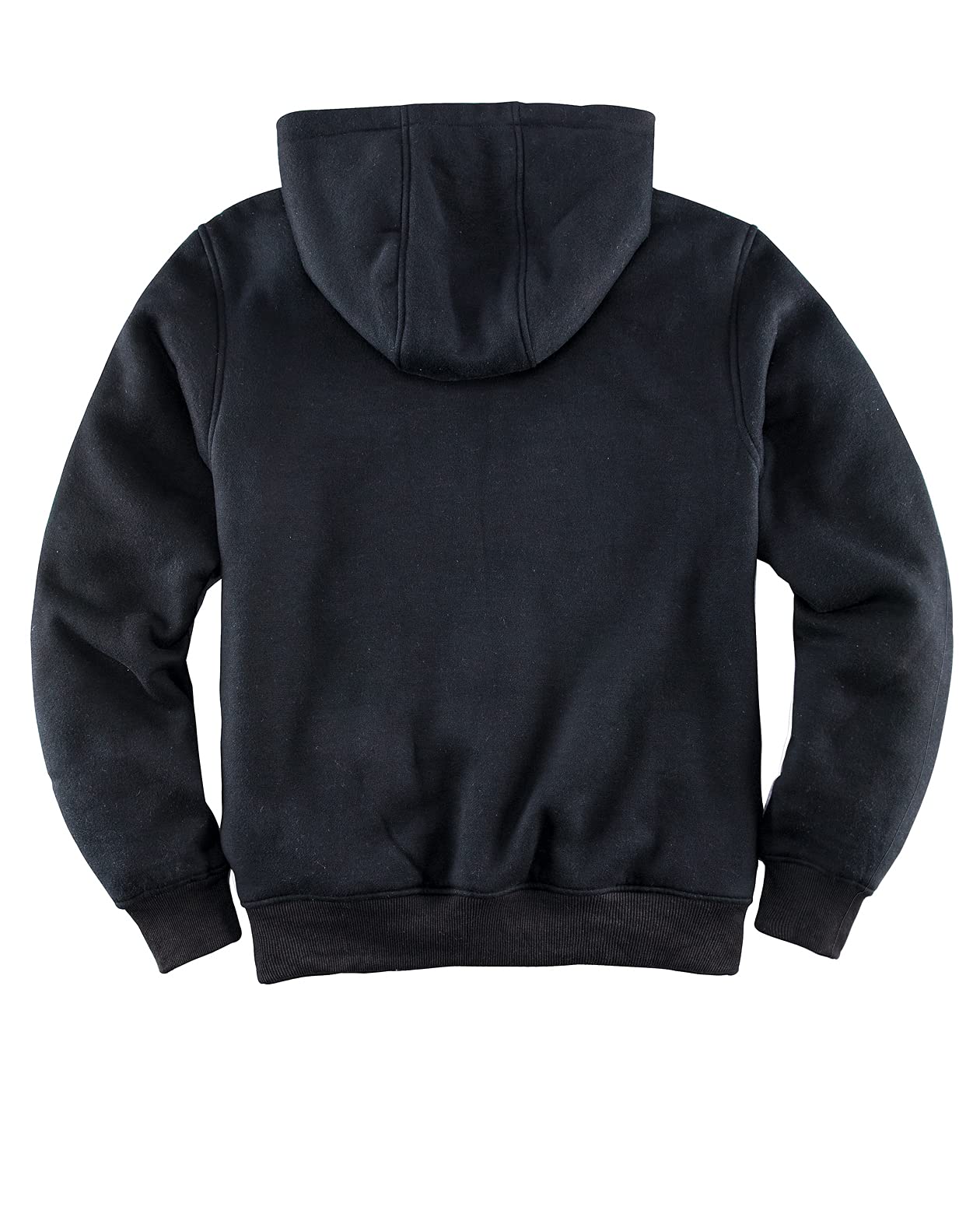 ZENTHACE Chaqueta con capucha de franela a cuadros para hombre, Negro, Small