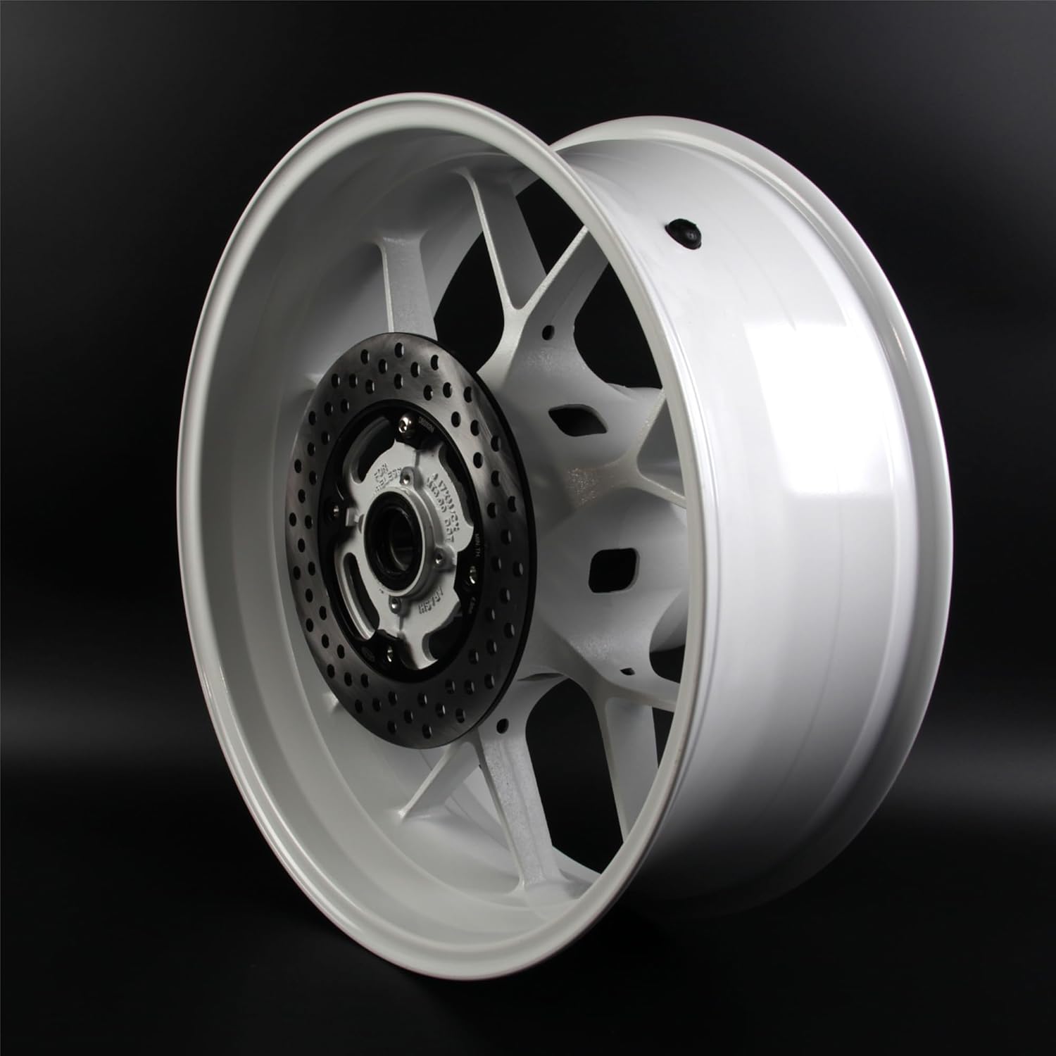 Arashi Rear Wheel Rim and Brake Disc Rotor for Honda CBR1000RR 2008-2016, Motorcycle Replacement Accessories Parts White