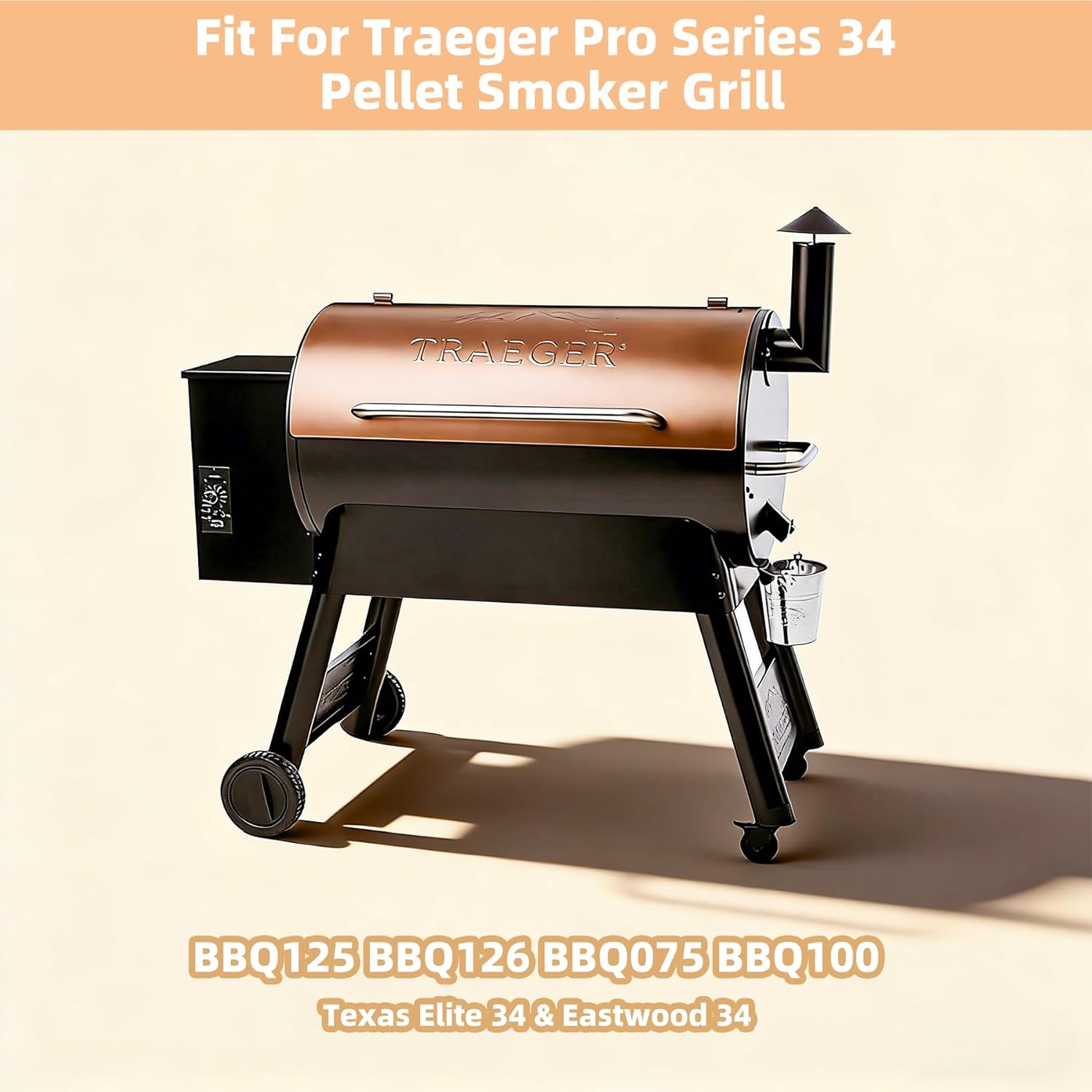 BAC410 Grill Drip Tray Liner 5 Pack, Reusable Aluminum Drip Pan Liner for Traeger Pro 34, Texas Elite 34, Eastwood 34 & Timberline 1300 Grills, BCA006 Drip Tray Replacement Grill Accessory