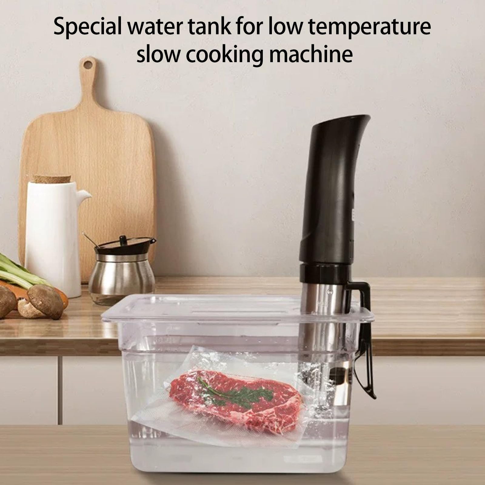 Amplio recipiente de cocción lenta de baja temperatura de 6 L para cocineros profesionales, tanques de agua de plástico de gran capacidad Sous Vide