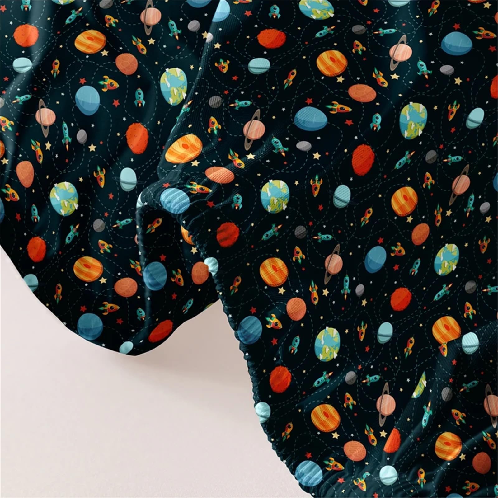 sábana encimera Estampada 1 sábana Bajera Mate con Estampado Divertido de Dibujos Animados, Funda Cama for Dormitorio, Ropa (sin incluir Fundas Almohada)(90x200cm)