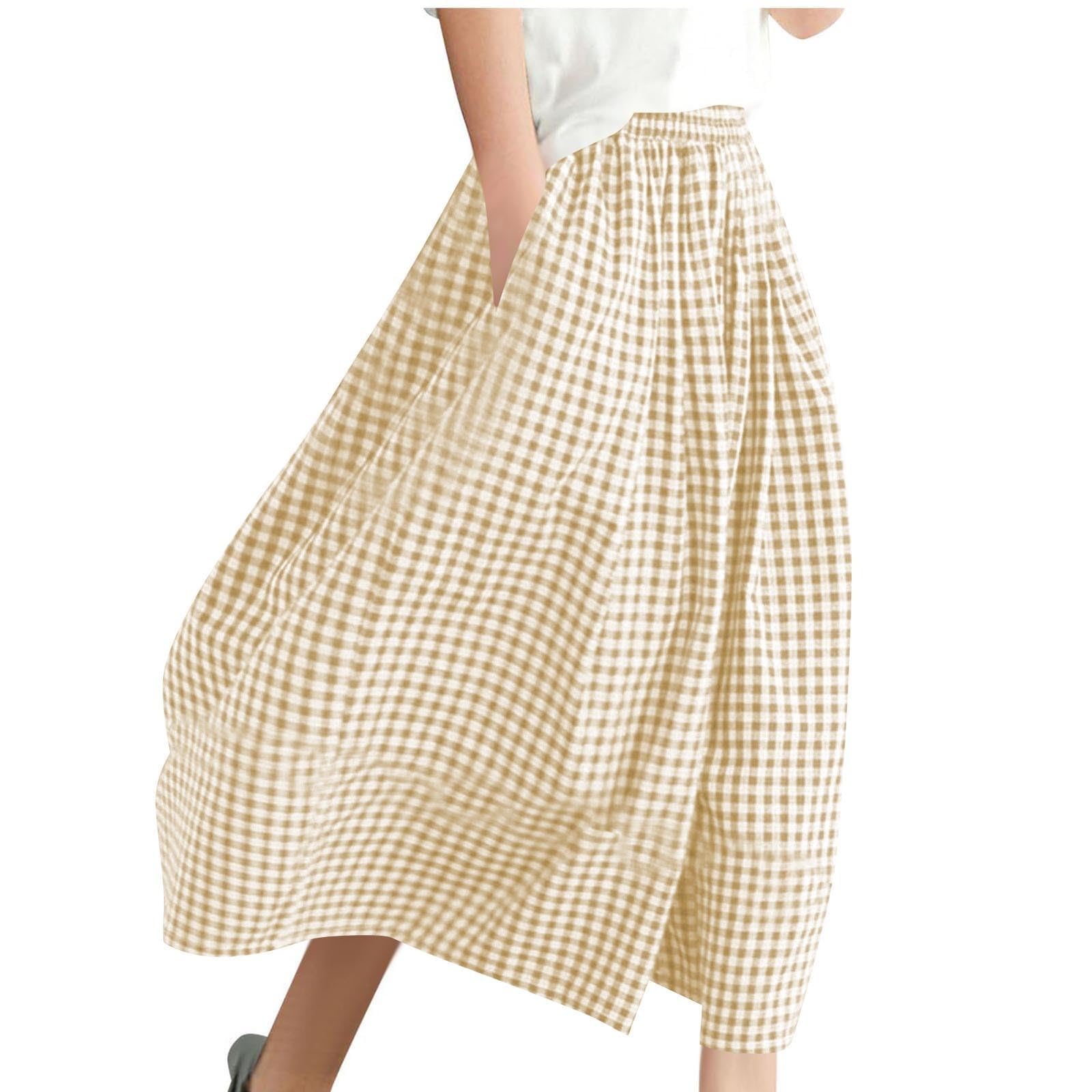 Generisch Pantalon Palazzo à jambes larges pour femme - Jupe d'été - Pantalon sarouel avec poches - Taille haute - Confortable - Léger et aéré - Pantalon de loisirs long élégant pour les loisirs, la