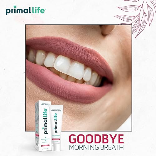 Miniatura 4 de Primal Life Organics - Pasta de dientes alcalinizantes naturales de boca sucia, hidroxiapatita, aceites esenciales saborizados, caolín natural,