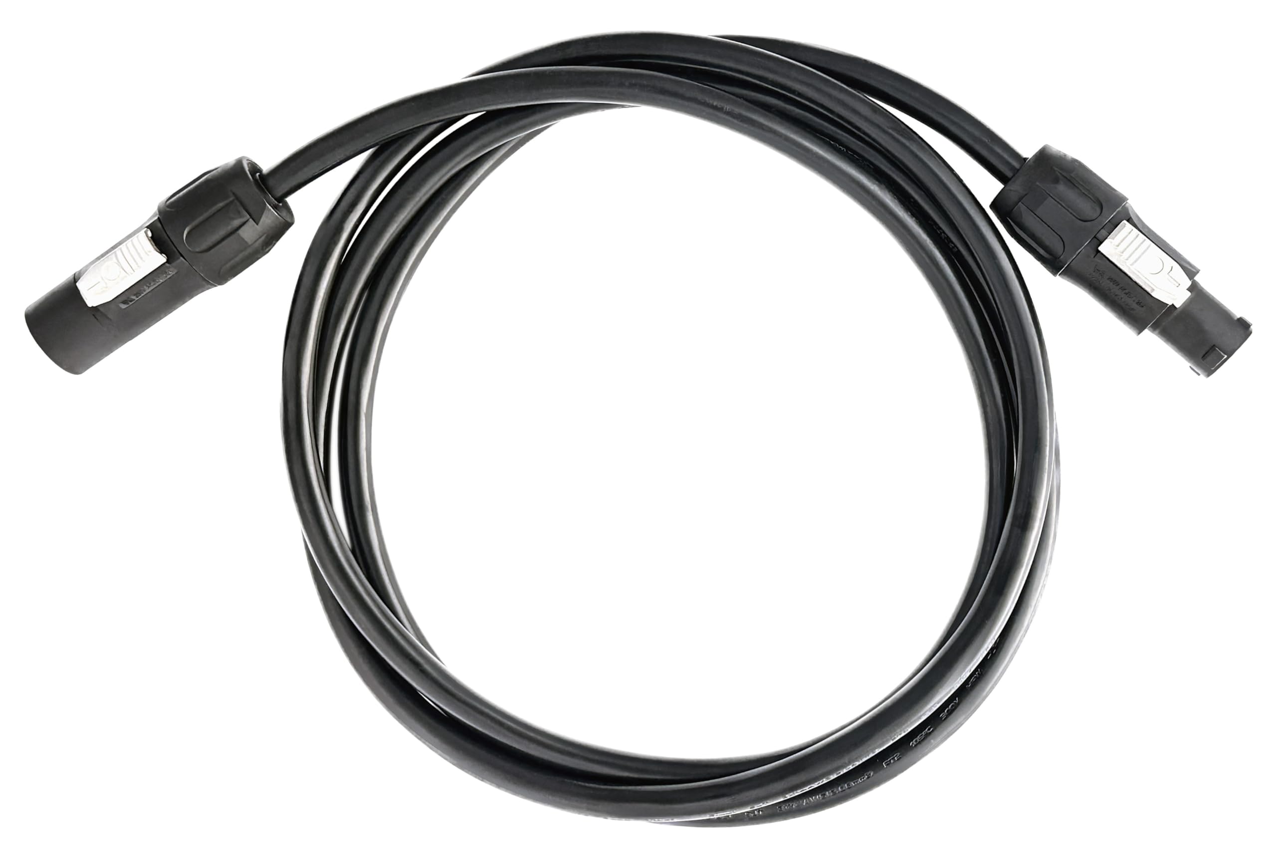 True1 Male to Female Jumper, Locking Mains Power Cable, IP65 / Waterproof, 14 AWG (6')