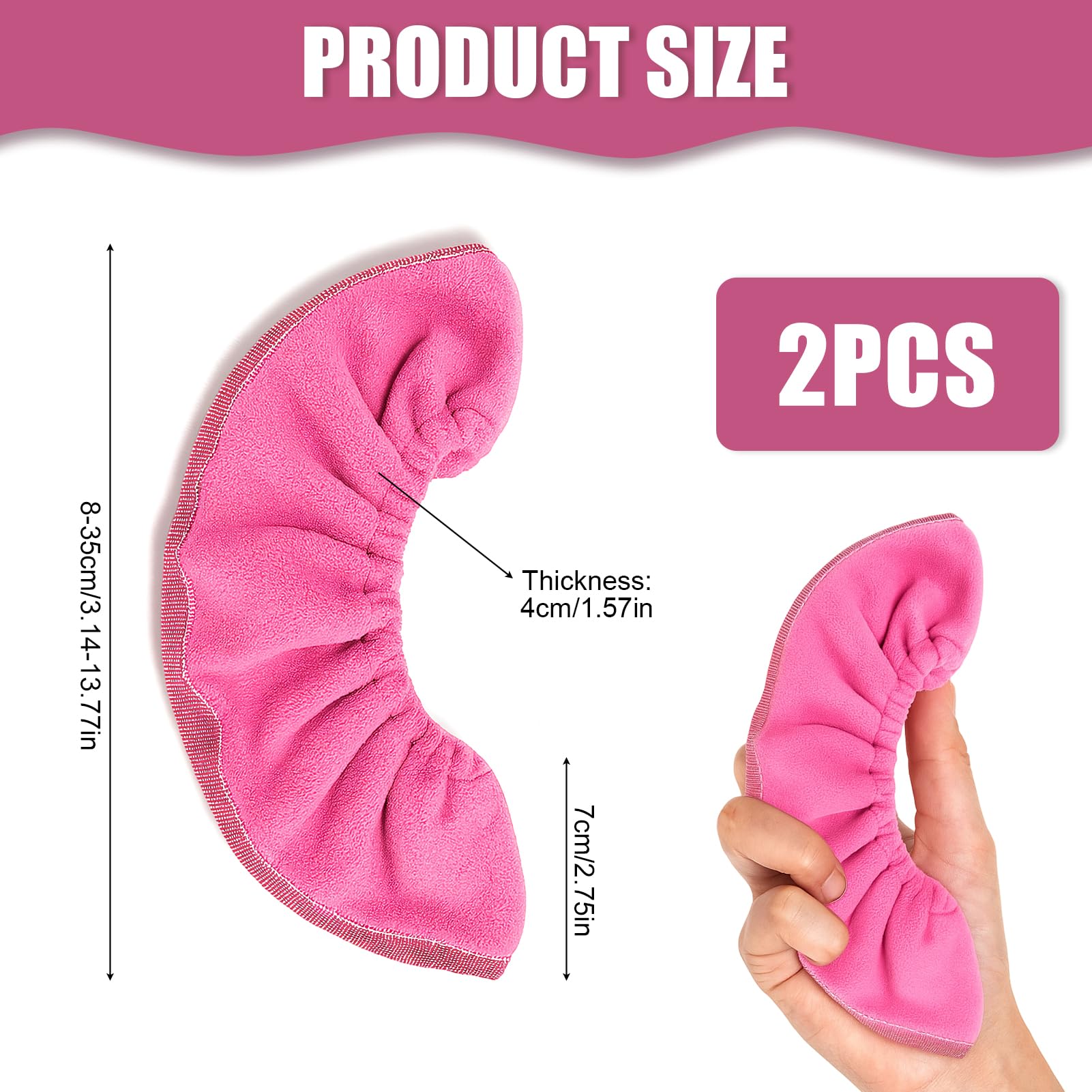 1 paio di protezioni per pattini da ghiaccio, per hockey su ghiaccio, per pattini da hockey e pattinaggio artistico (rosa)