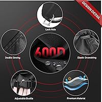 Vista 5 de Zettum Funda de bicicleta para 1 bicicleta, 600D, para almacenamiento al aire libre, impermeable y resistente, funda de bicicleta para bicicleta