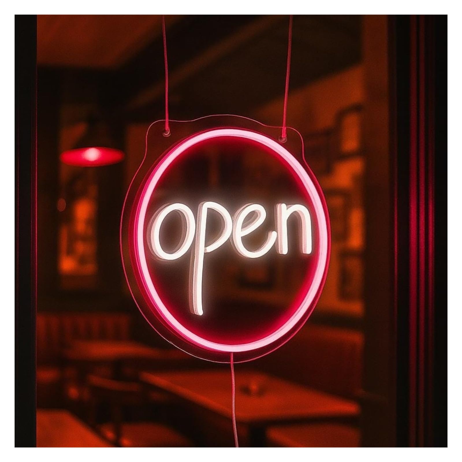 Shouxi A Sign Lamp Open Neon Sign, Suitable For Shop Window Display Decor With Dimmable 38Cm