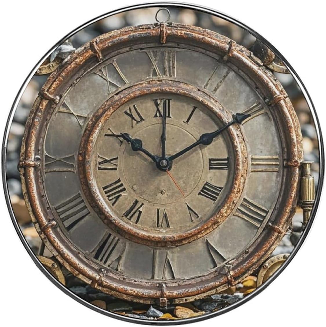 Rusty Steampunk Clock Magnets for Fridge Round Refrigerator Magnet Funny Refrigerator Magnetic Sticker Decor Accessories for Whiteboard Kitchen Office Cabinet and Photos